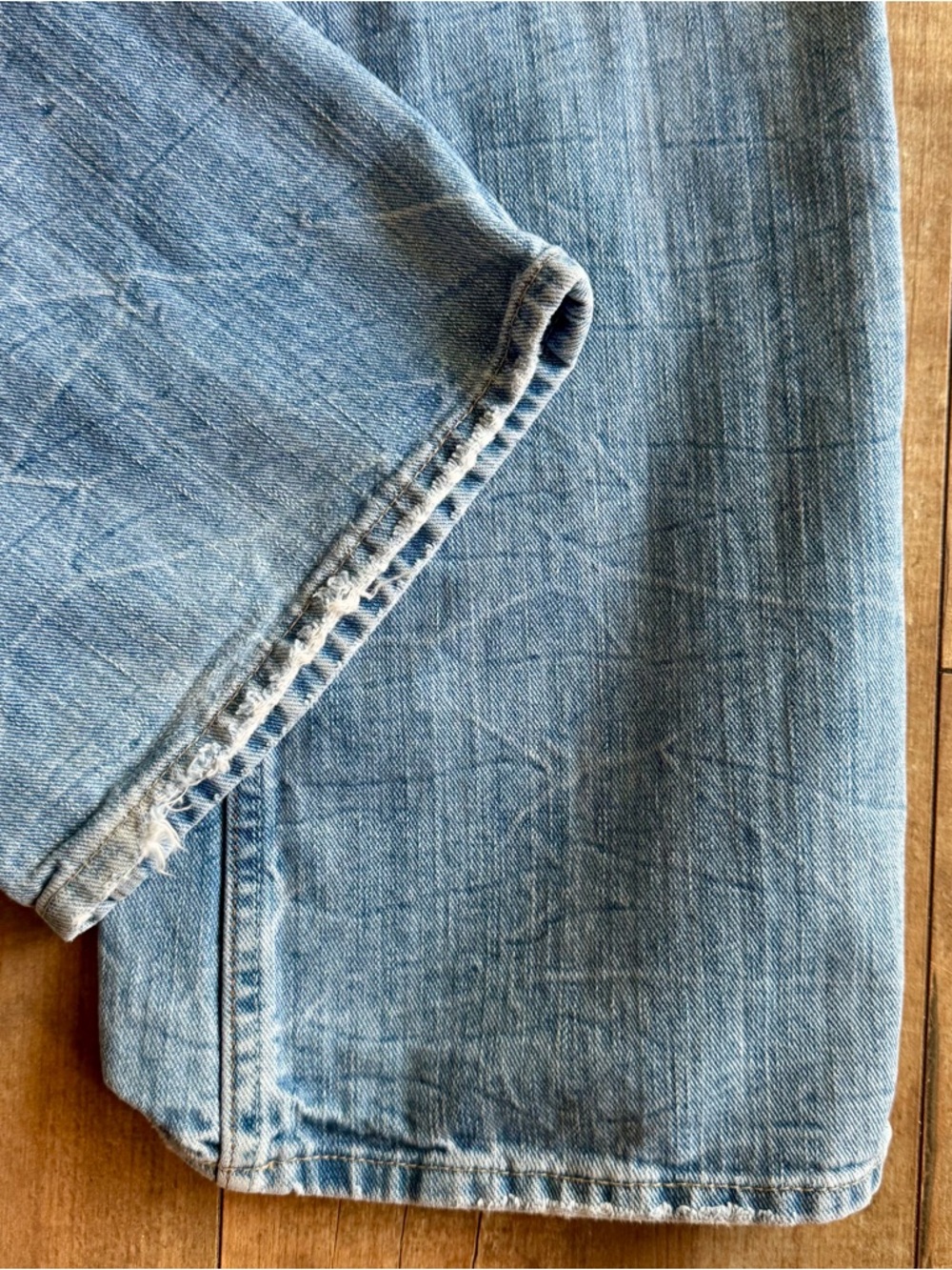Vintage Y2K 2000’s American Eagle Light Wash Low Rise Boot Jeans Sz 32x32 - Picture 3 of 6
